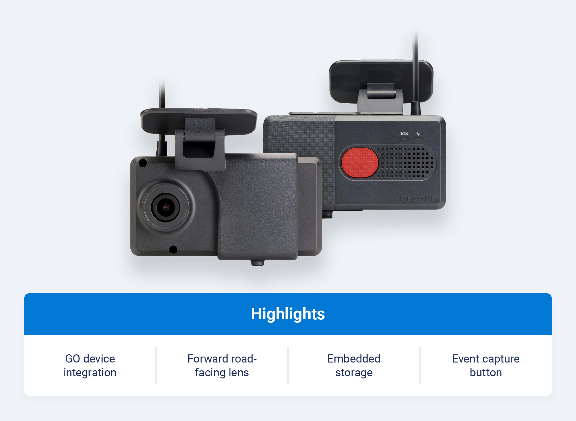 Geotab GO Focus road-facing camera, official product image