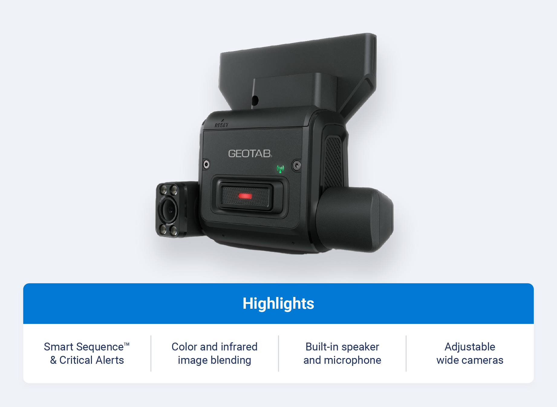 Geotab GO Focus Plus AI dash camera, official product image
