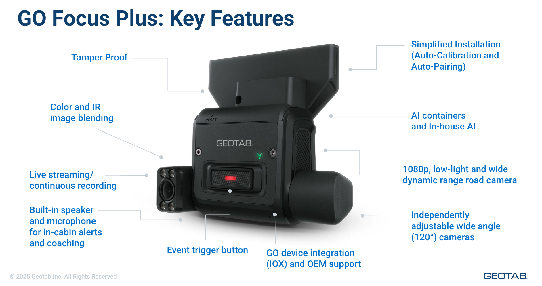 GO Focus Plus AI Dashcam shown in a Geotab feature image